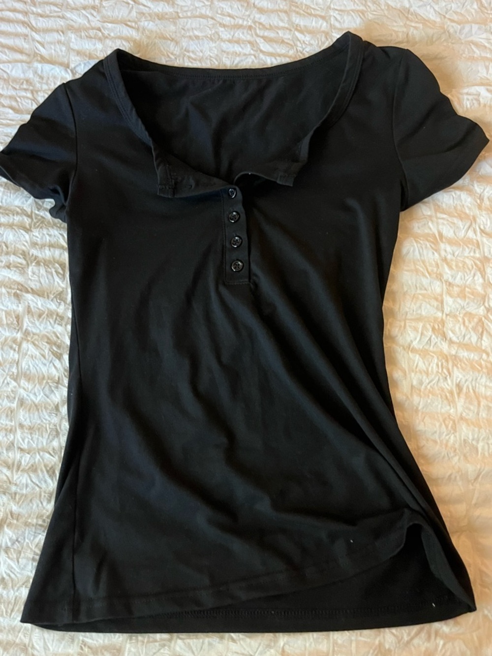 Unbranded Black Buttoned Y2K Style Shirt